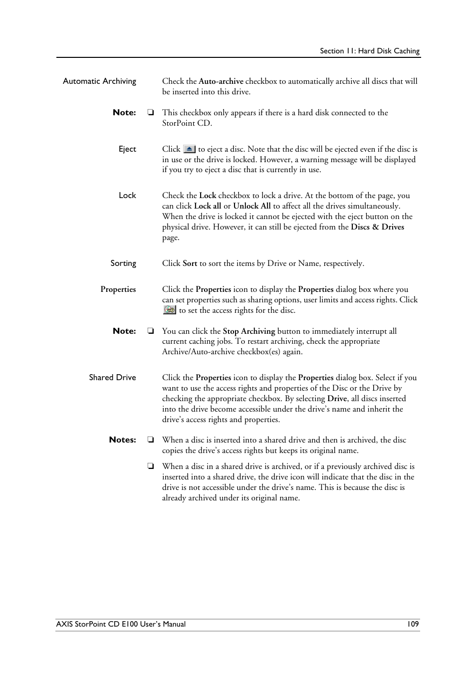 Axis Communications CD E100 User Manual | Page 109 / 163