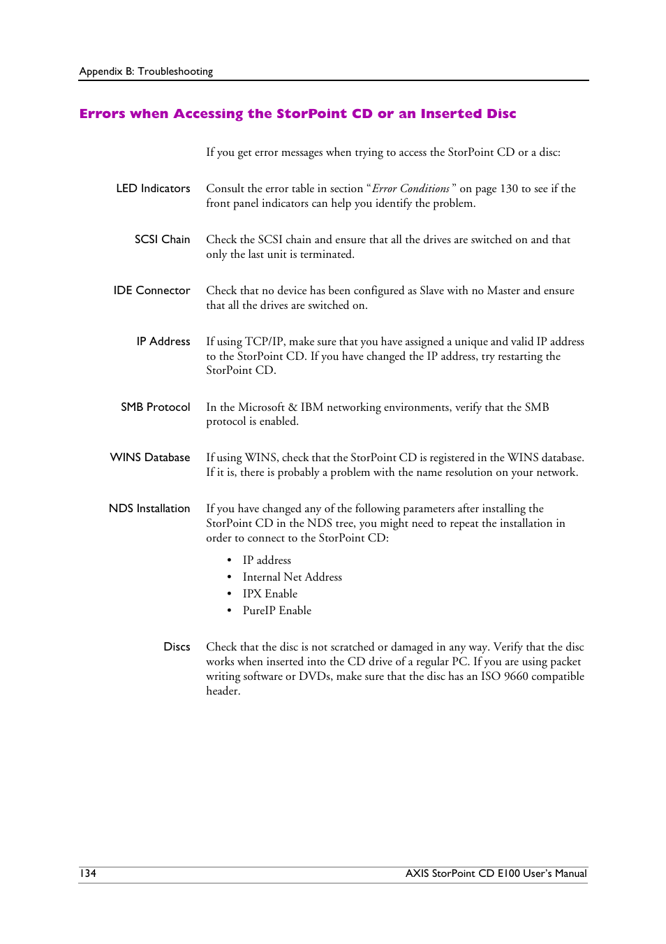 Axis Communications CD E100 User Manual | Page 134 / 163