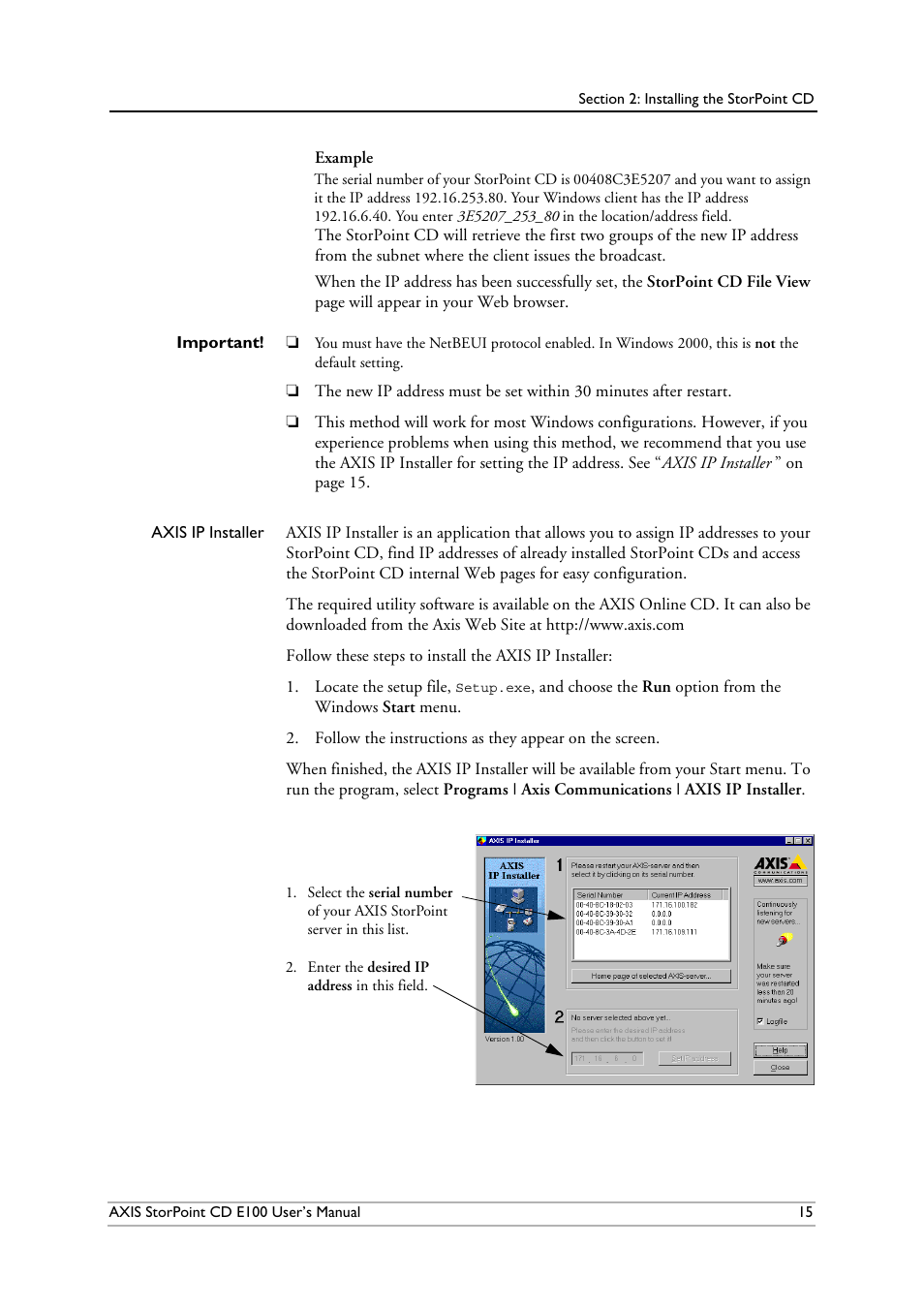 Axis Communications CD E100 User Manual | Page 15 / 163