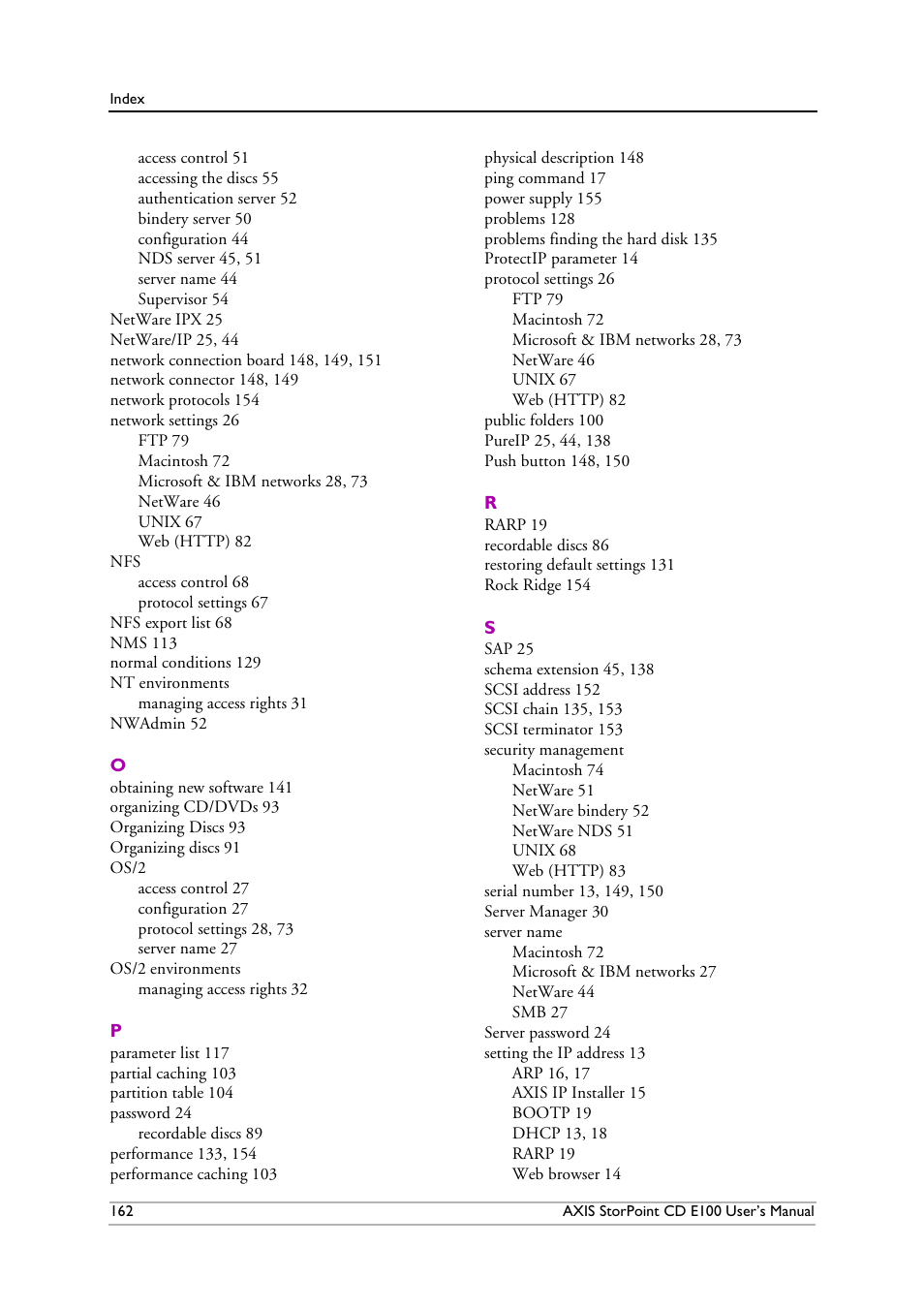 Axis Communications CD E100 User Manual | Page 162 / 163