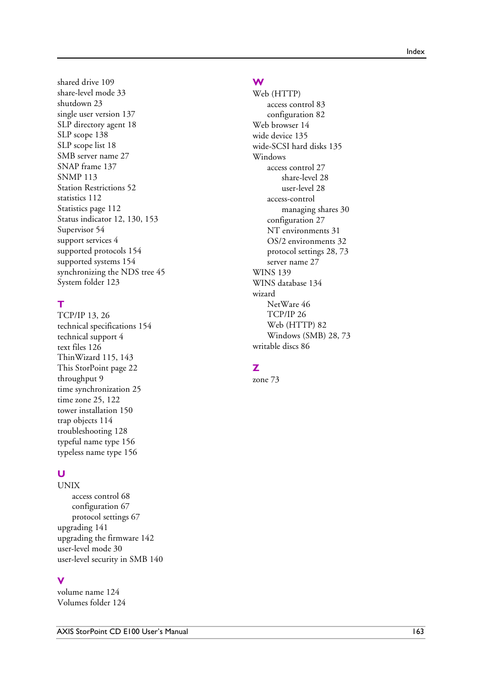 Axis Communications CD E100 User Manual | Page 163 / 163