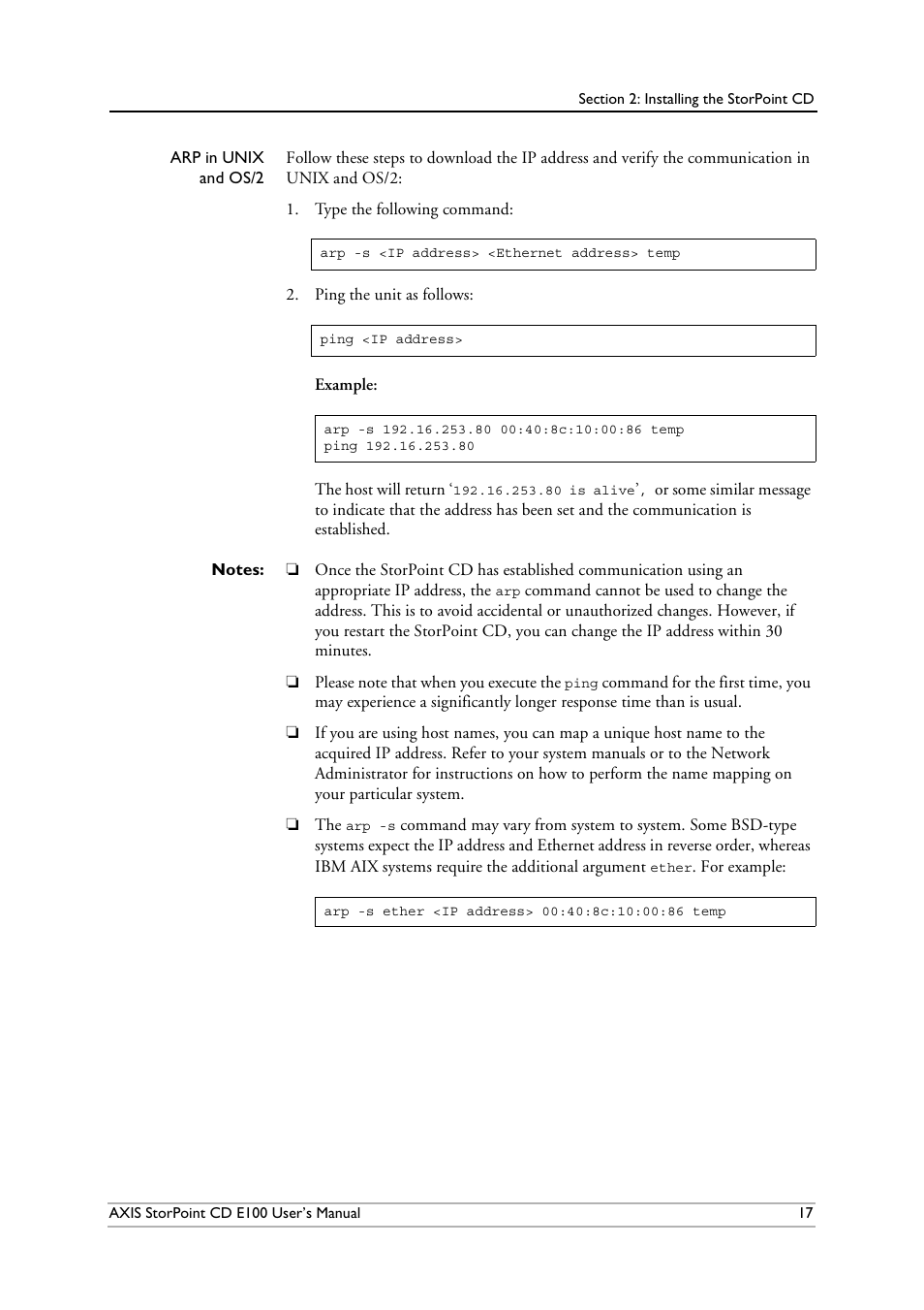Axis Communications CD E100 User Manual | Page 17 / 163