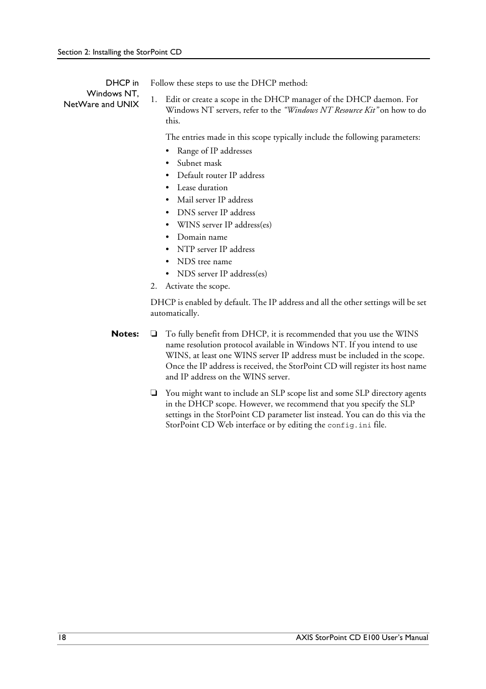 Axis Communications CD E100 User Manual | Page 18 / 163