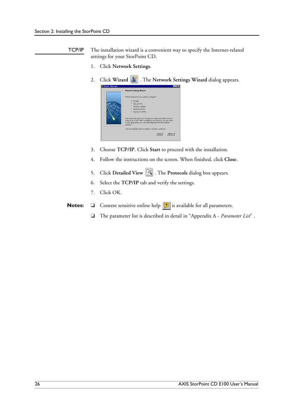 Tcp/ip | Axis Communications CD E100 User Manual | Page 26 / 163