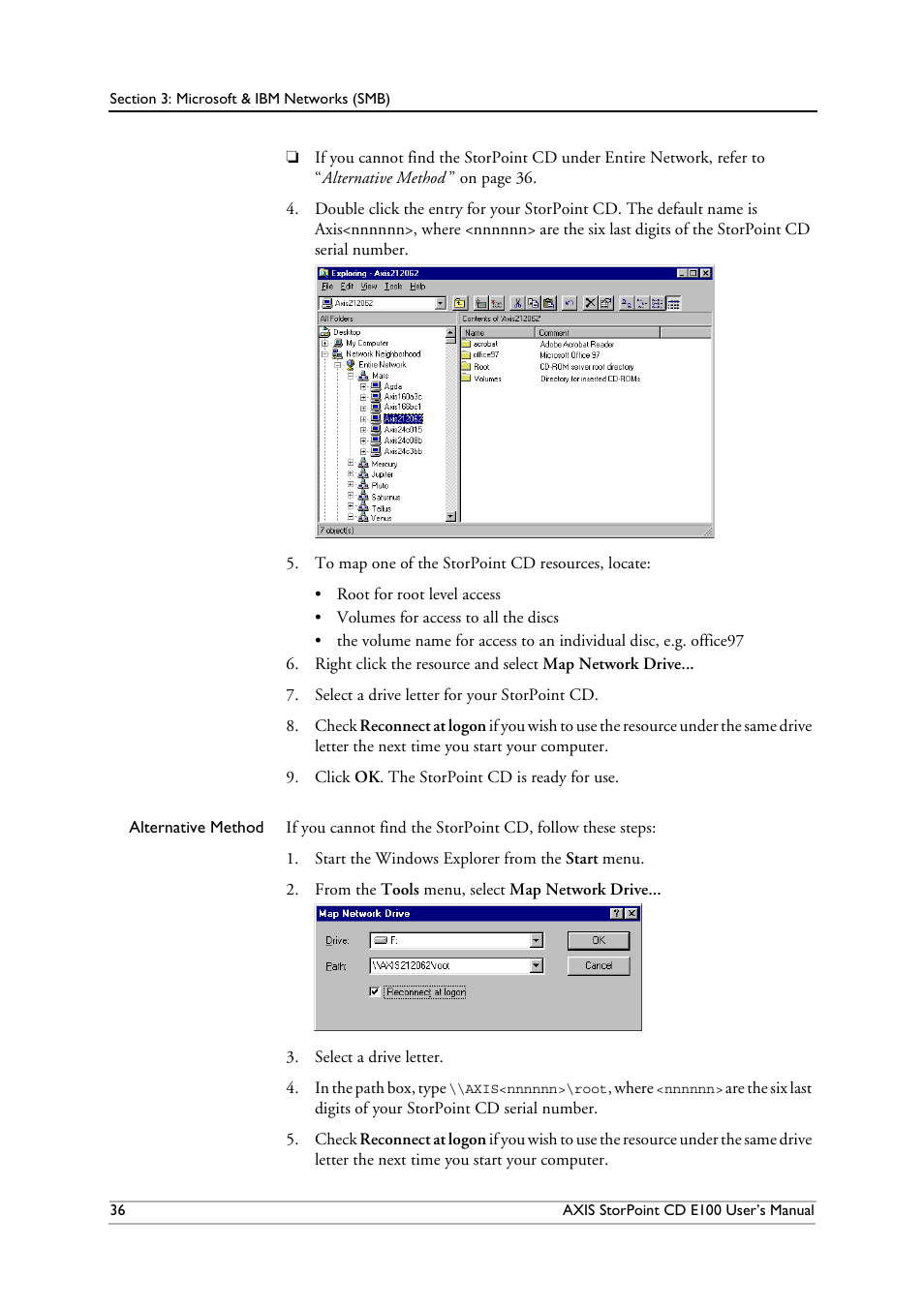 Axis Communications CD E100 User Manual | Page 36 / 163