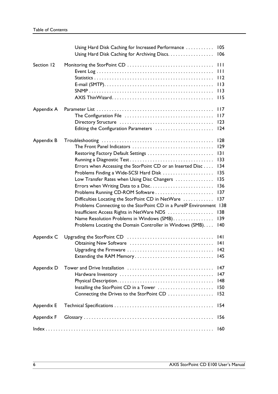 Axis Communications CD E100 User Manual | Page 6 / 163