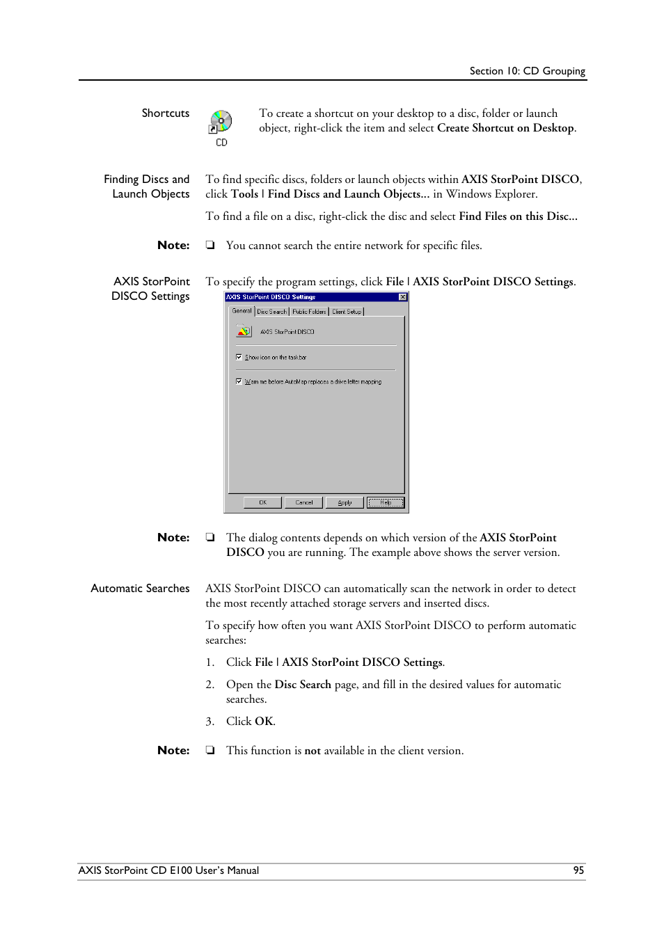 Axis Communications CD E100 User Manual | Page 95 / 163