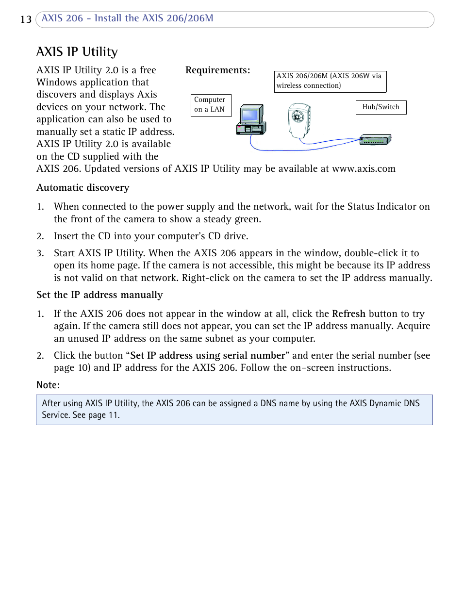 Axis ip utility | Axis Communications 206 User Manual | Page 14 / 48