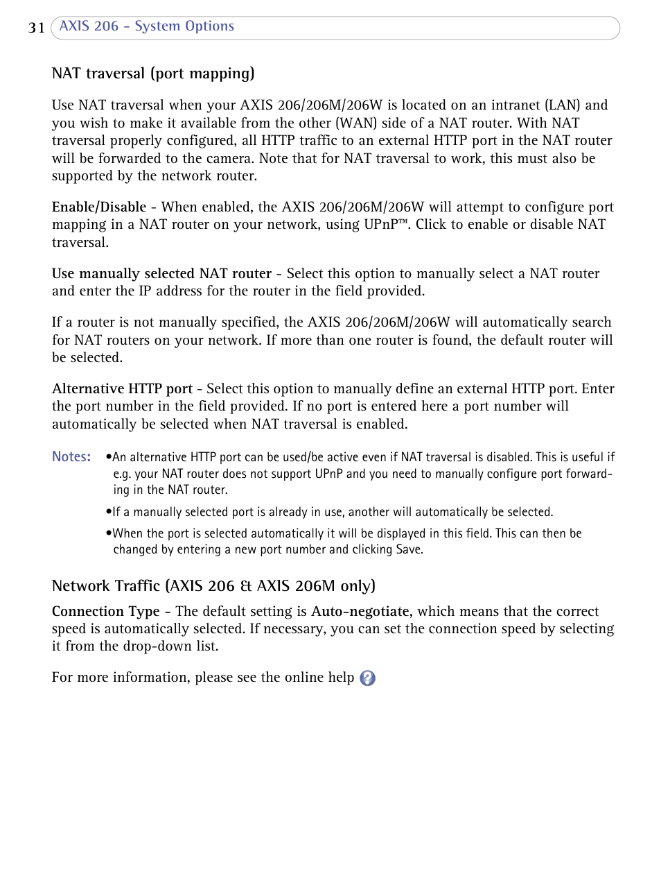 Axis Communications 206 User Manual | Page 32 / 48