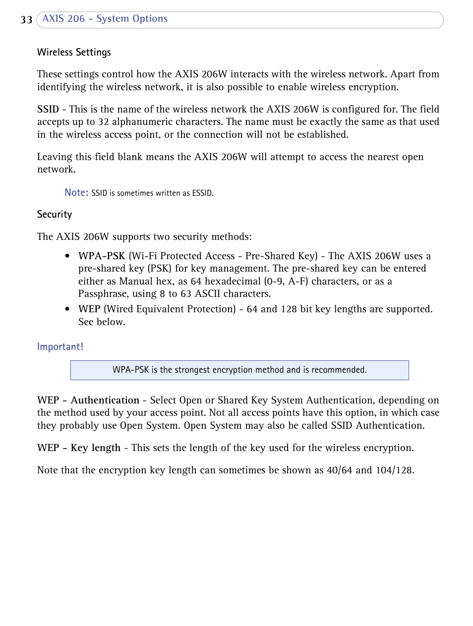 Axis Communications 206 User Manual | Page 34 / 48