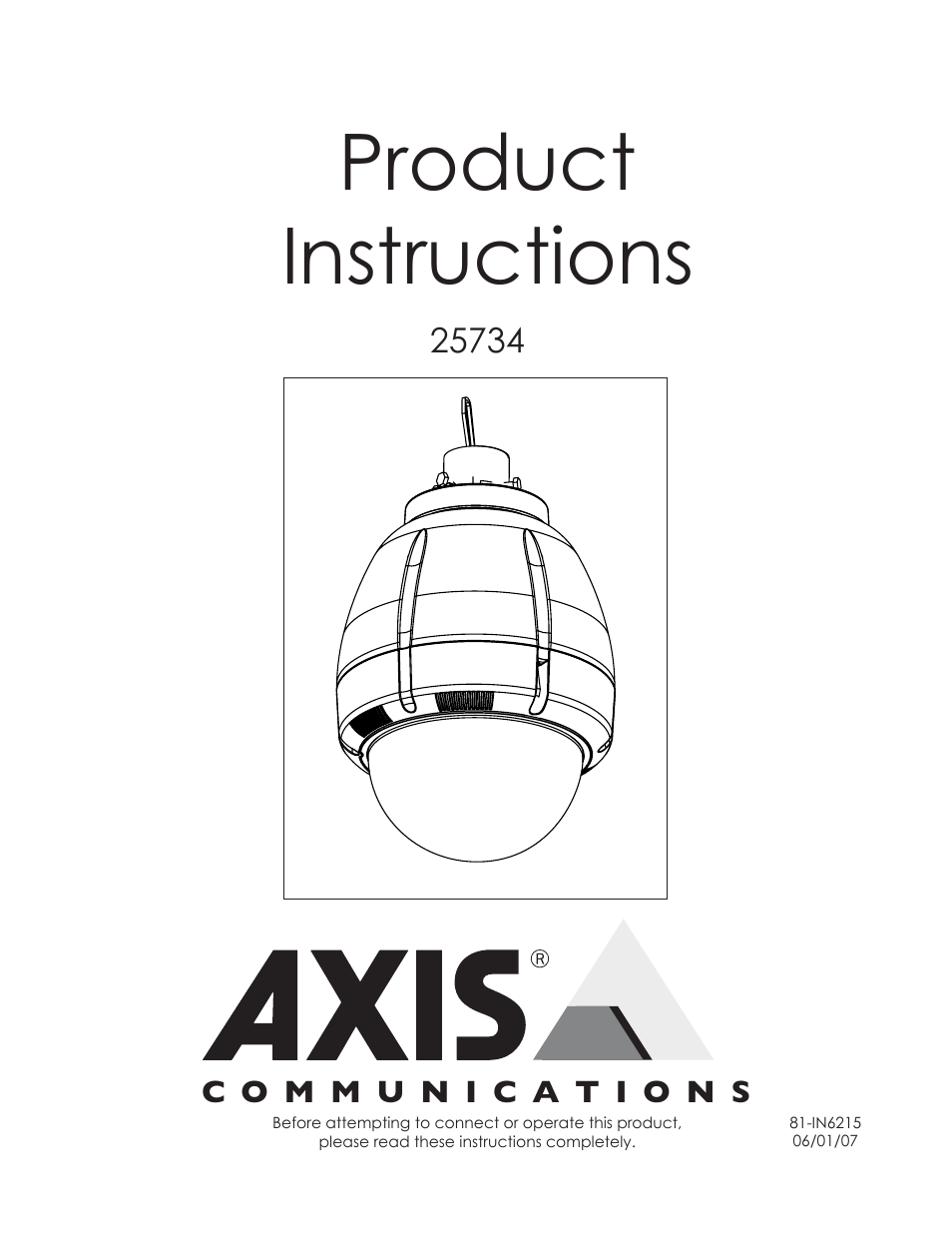 Axis Communications 25734 User Manual | 14 pages