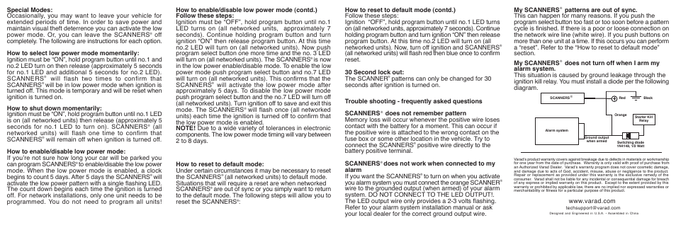 Im-vsx60v2 pg 2.pdf | Varad Scanners® Tri-Color - Scanners® Styles: SPIDER-VS260, EVO-VS360, AERO-VS460, RAPTOR-VS560 User Manual | Page 2 / 2