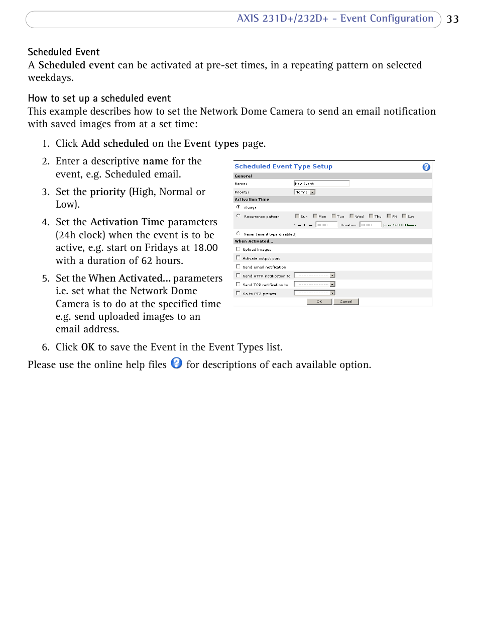 Axis Communications 231D+/232D+ User Manual | Page 33 / 70