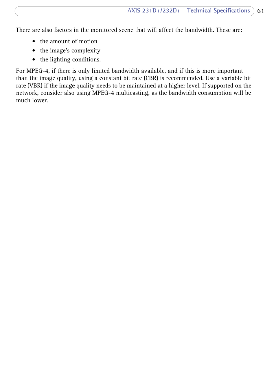 Axis Communications 231D+/232D+ User Manual | Page 61 / 70