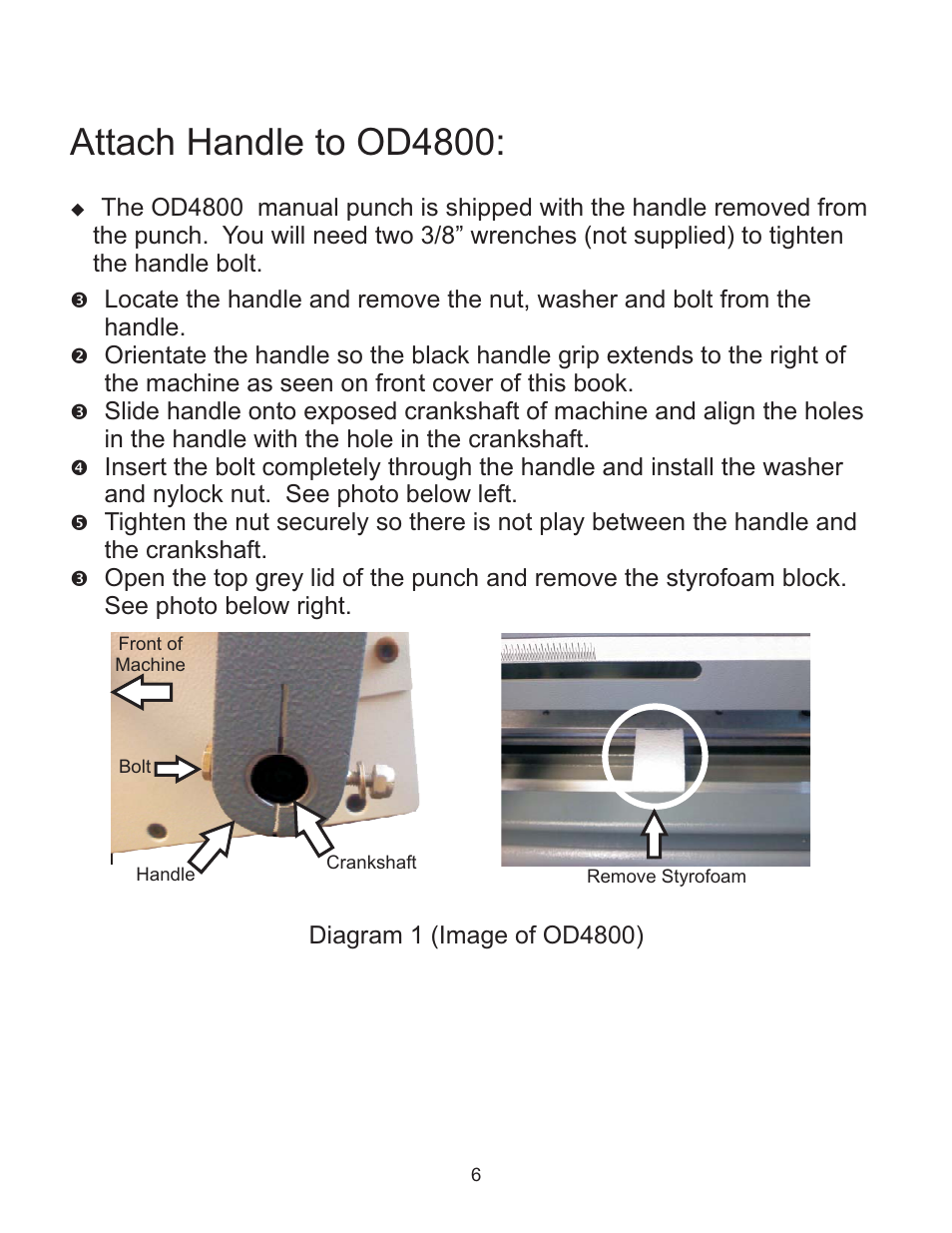 Attach handle to od4800 | Rhin-O-Tuff OD4012 User Manual | Page 8 / 16
