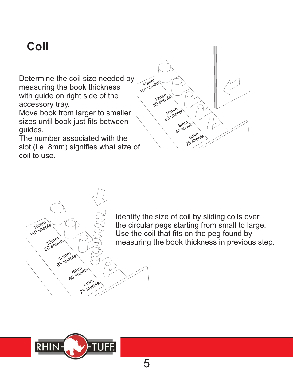 3250cl instruction rev 3 pg 5, Coil | Rhin-O-Tuff 3250CL User Manual | Page 6 / 11