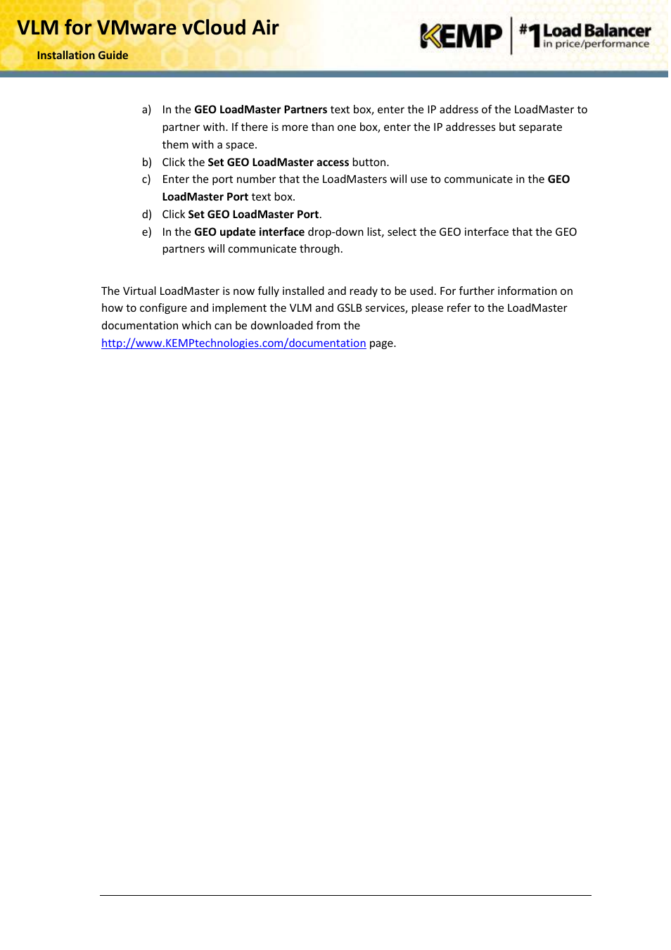 Vlm for vmware vcloud air | KEMP vCloud Air User Manual | Page 20 / 24
