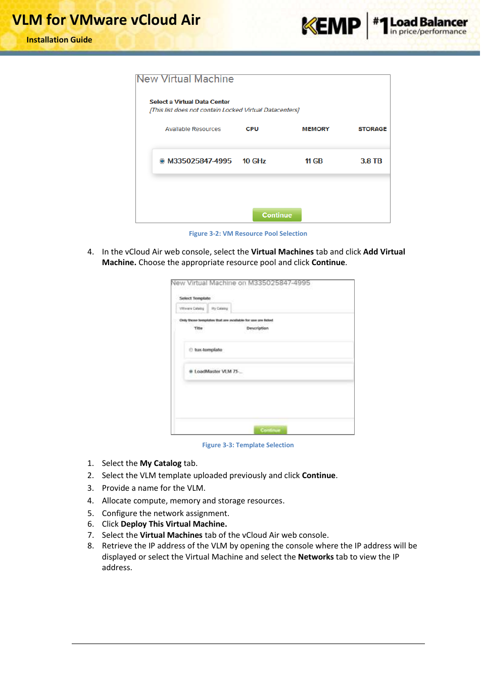 Vlm for vmware vcloud air | KEMP vCloud Air User Manual | Page 8 / 24