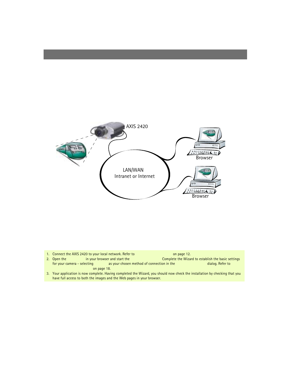 Viewing live images in a browser | Axis Communications 2420 W/Lens User Manual | Page 37 / 103