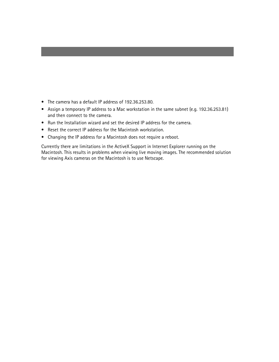 Axis Communications 2420 W/Lens User Manual | Page 53 / 103