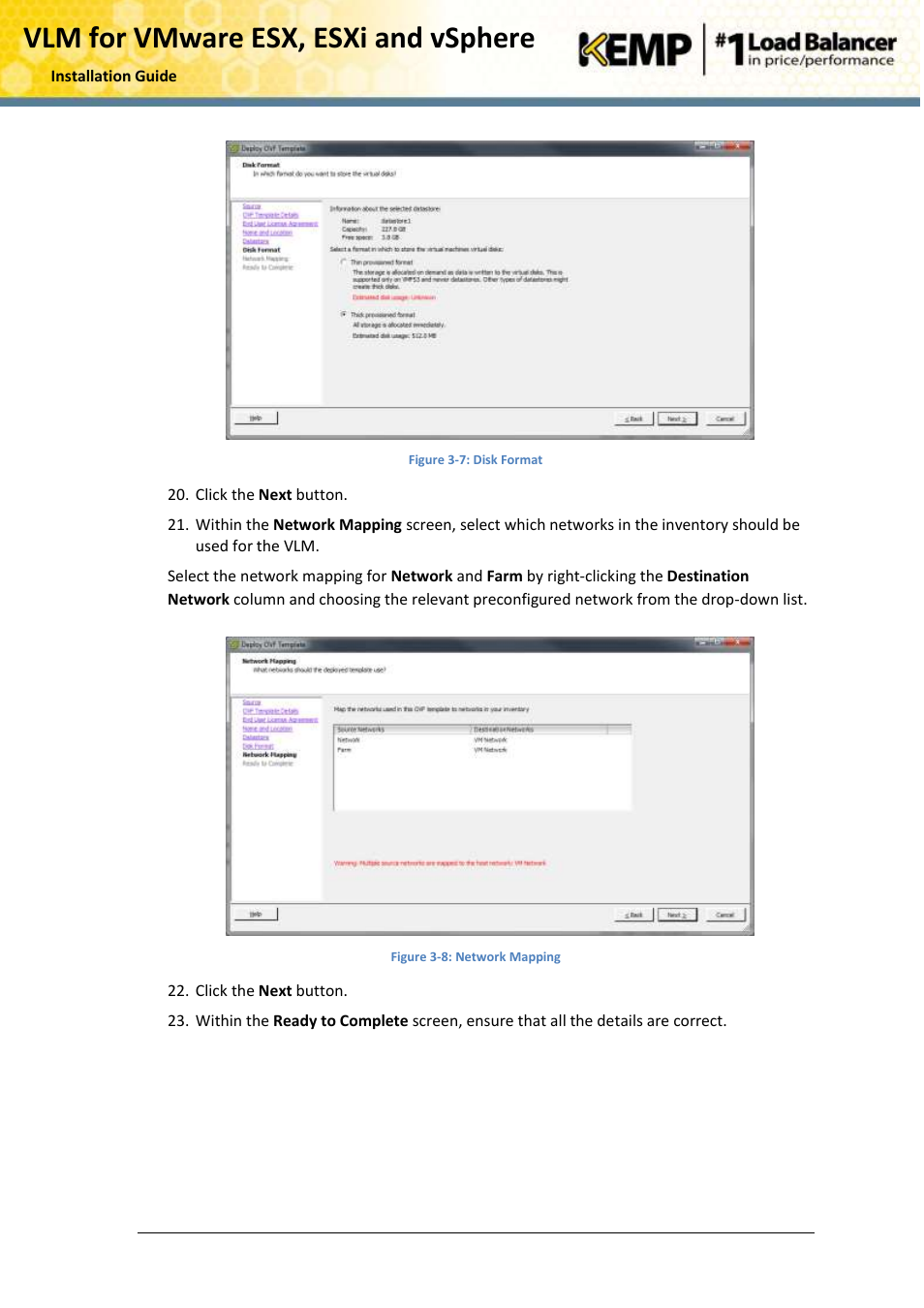 Vlm for vmware esx, esxi and vsphere | KEMP VMware ESX User Manual | Page 11 / 22