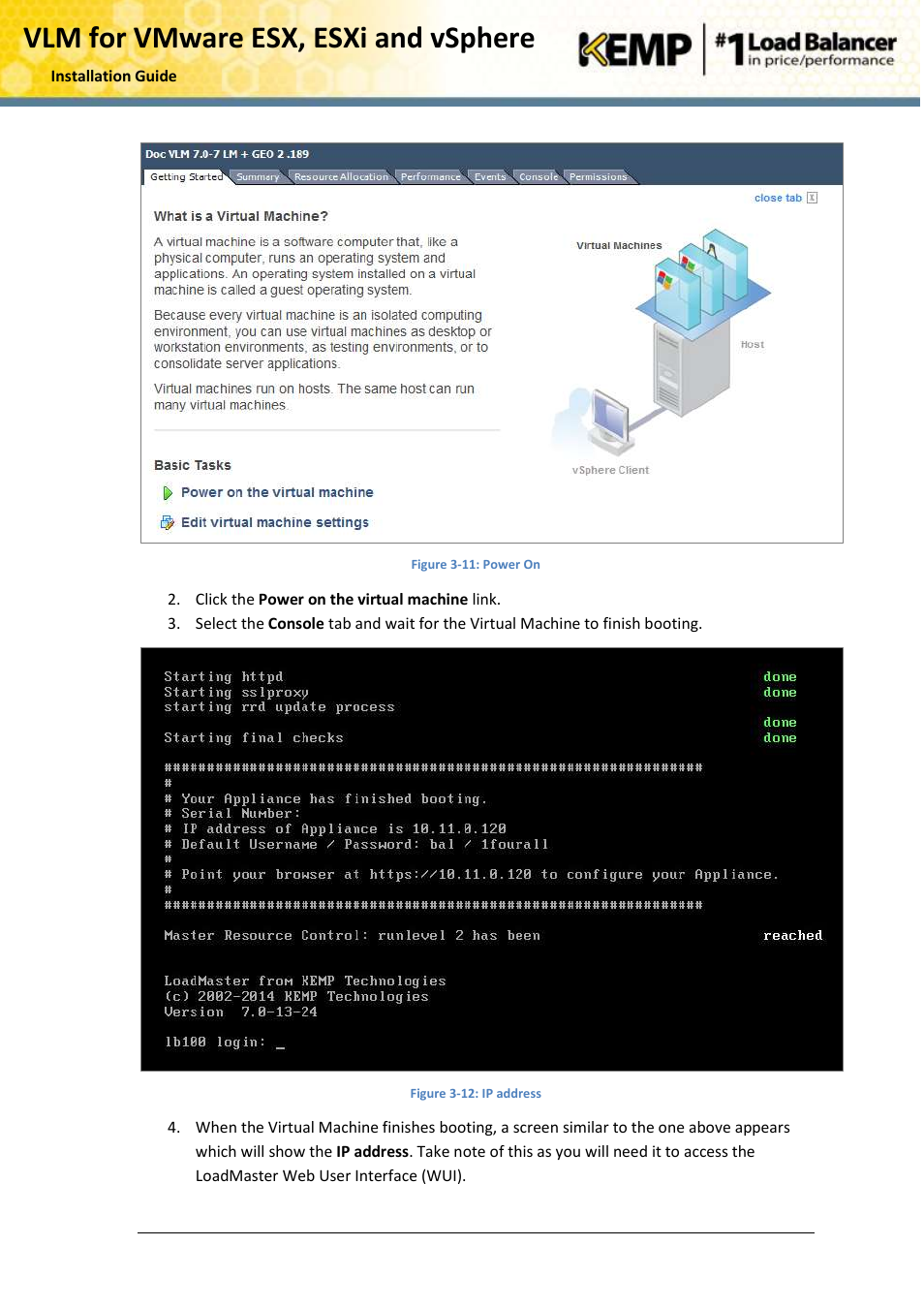 Vlm for vmware esx, esxi and vsphere | KEMP VMware ESX User Manual | Page 14 / 22
