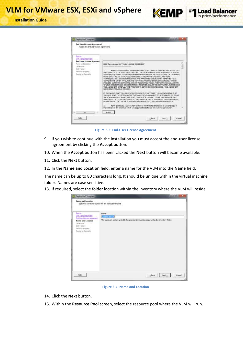 Vlm for vmware esx, esxi and vsphere | KEMP VMware ESX User Manual | Page 9 / 22
