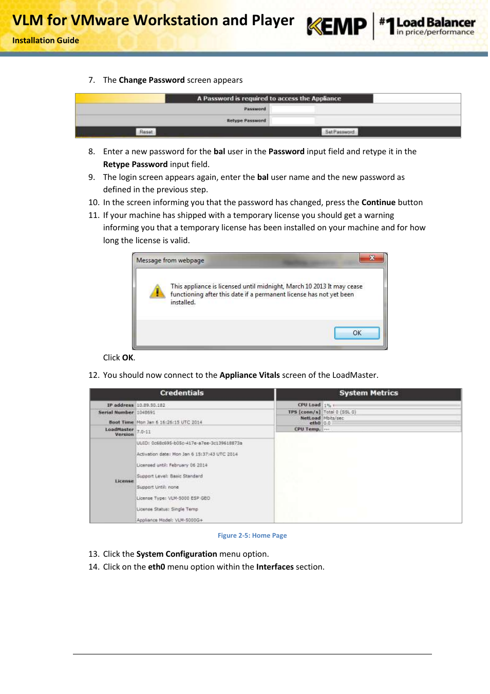 Vlm for vmware workstation and player | KEMP VMware Workstation and Player User Manual | Page 10 / 19