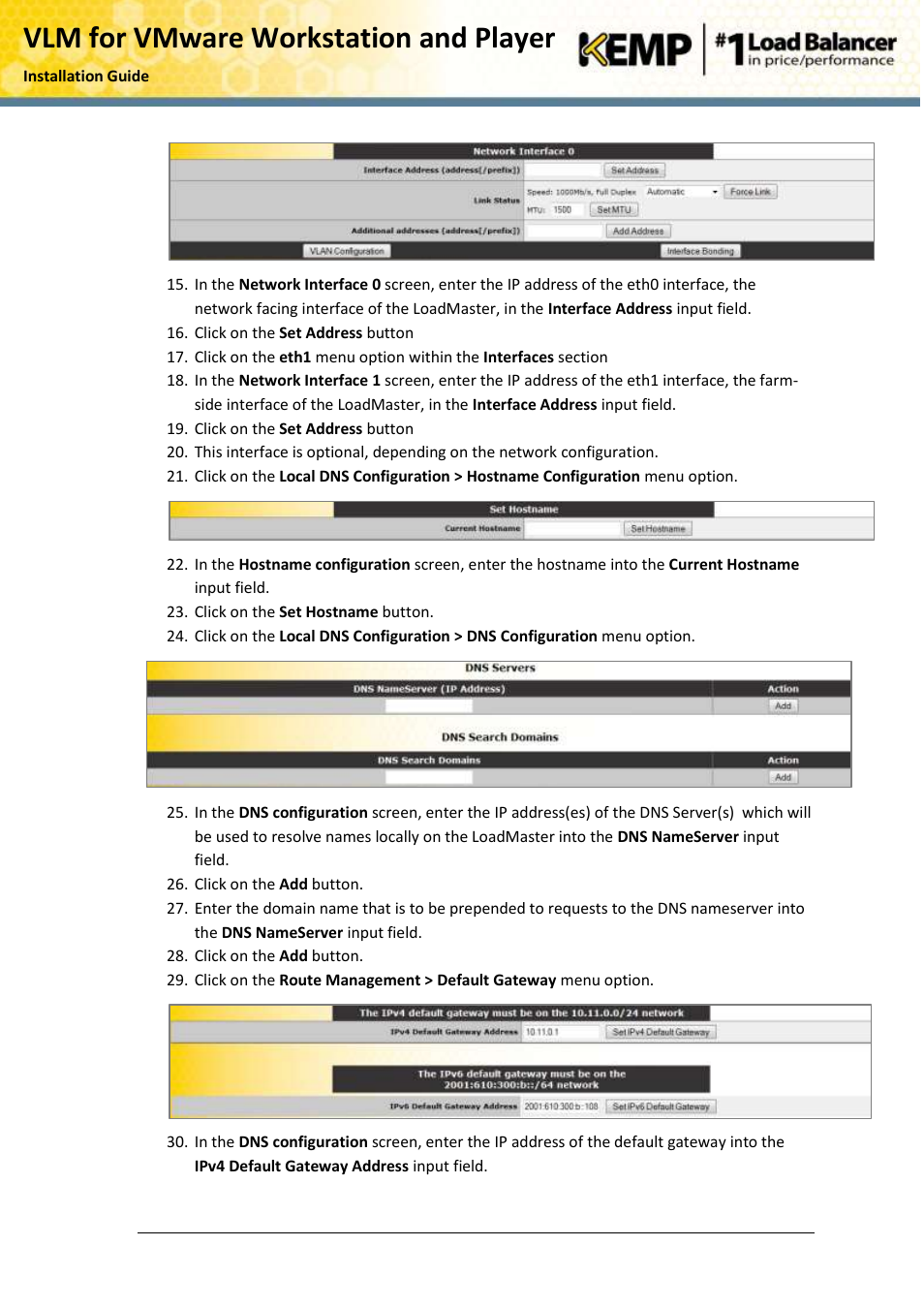 Vlm for vmware workstation and player | KEMP VMware Workstation and Player User Manual | Page 11 / 19