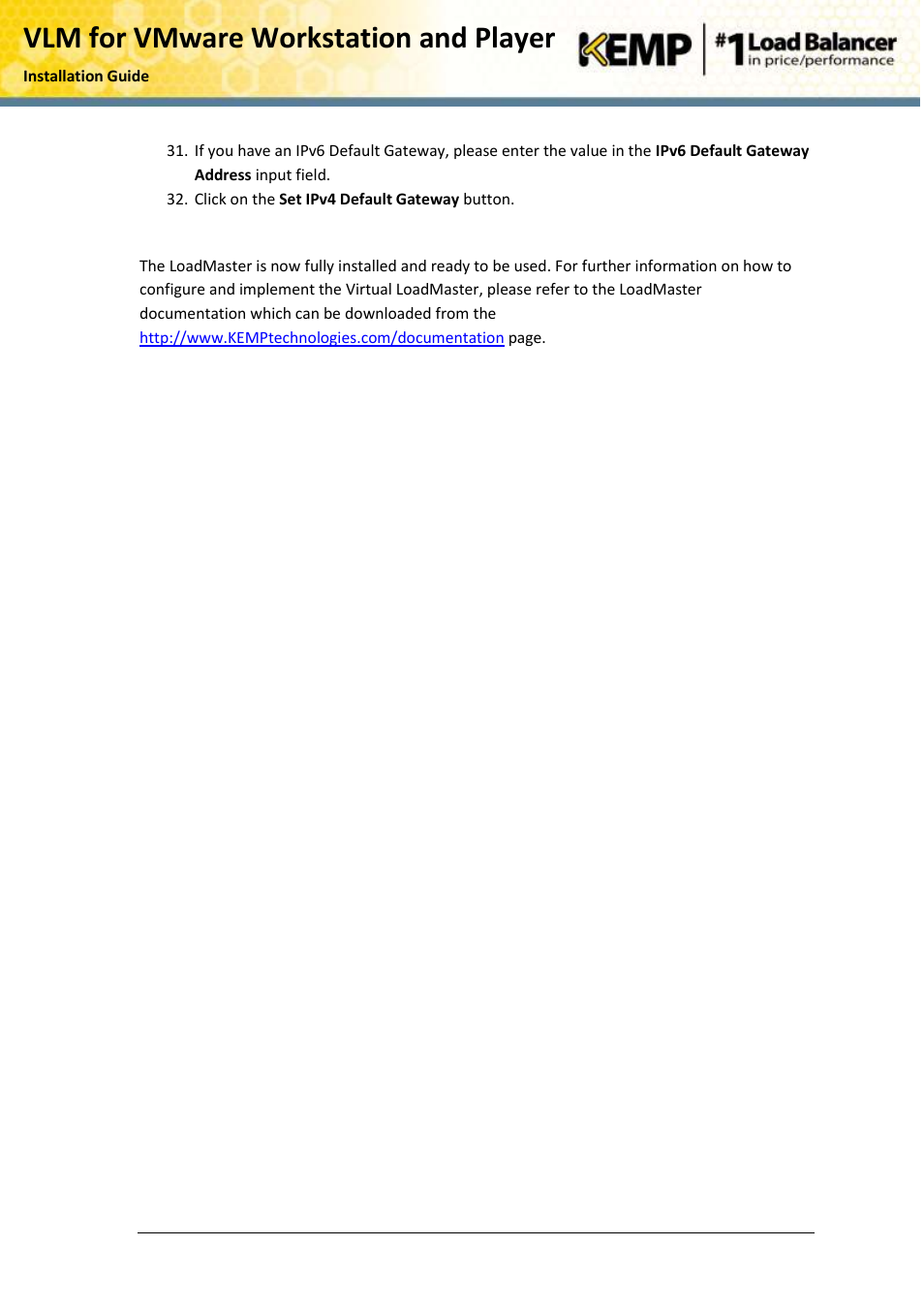 Vlm for vmware workstation and player | KEMP VMware Workstation and Player User Manual | Page 12 / 19