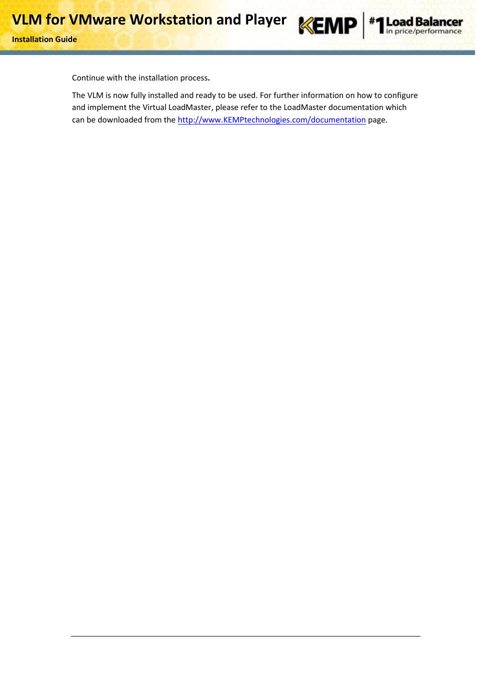 Vlm for vmware workstation and player | KEMP VMware Workstation and Player User Manual | Page 15 / 19
