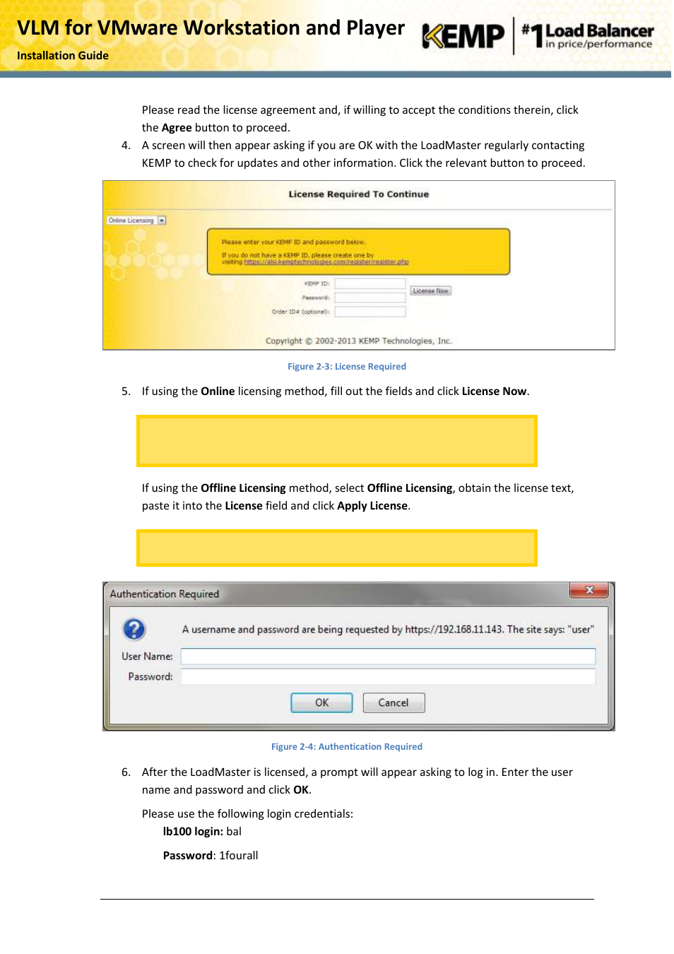 Vlm for vmware workstation and player | KEMP VMware Workstation and Player User Manual | Page 9 / 19