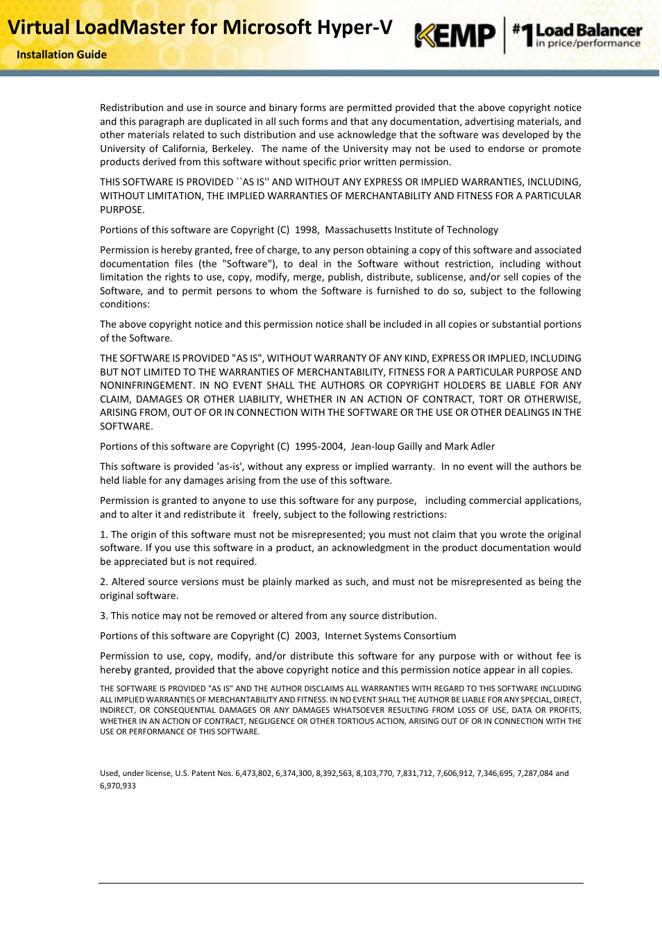 Virtual loadmaster for microsoft hyper-v | KEMP Hyper-V 2012 User Manual | Page 3 / 20