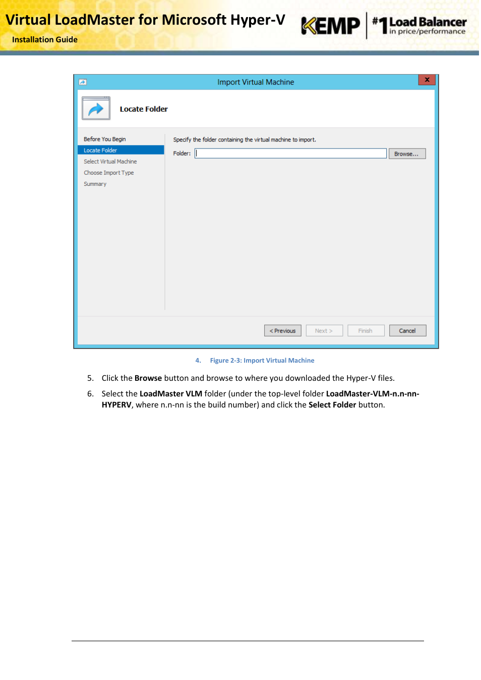 Virtual loadmaster for microsoft hyper-v | KEMP Hyper-V 2012 User Manual | Page 8 / 20