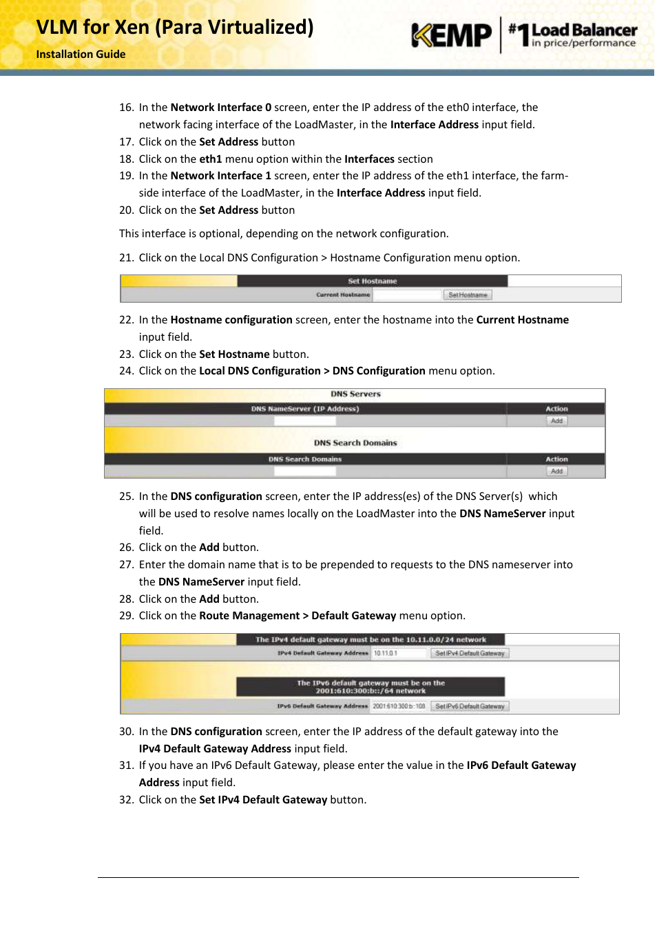 Vlm for xen (para virtualized) | KEMP Xen User Manual | Page 11 / 18