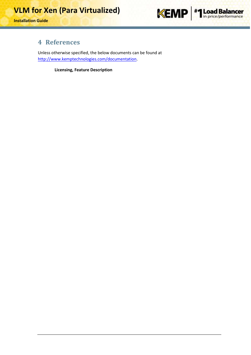 References, Vlm for xen (para virtualized), 4 references | KEMP Xen User Manual | Page 17 / 18