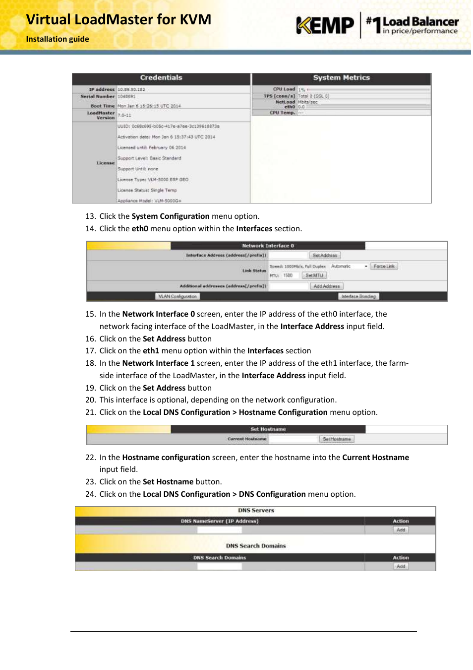 Virtual loadmaster for kvm | KEMP KVM User Manual | Page 10 / 17