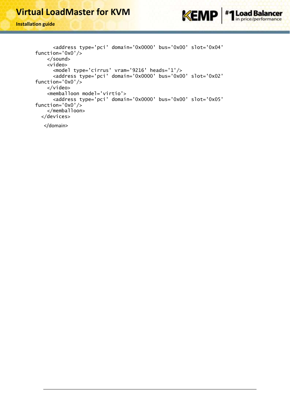 Virtual loadmaster for kvm | KEMP KVM User Manual | Page 15 / 17