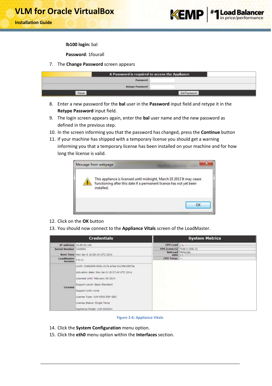 Vlm for oracle virtualbox | KEMP Oracle VirtualBox User Manual | Page 11 / 17