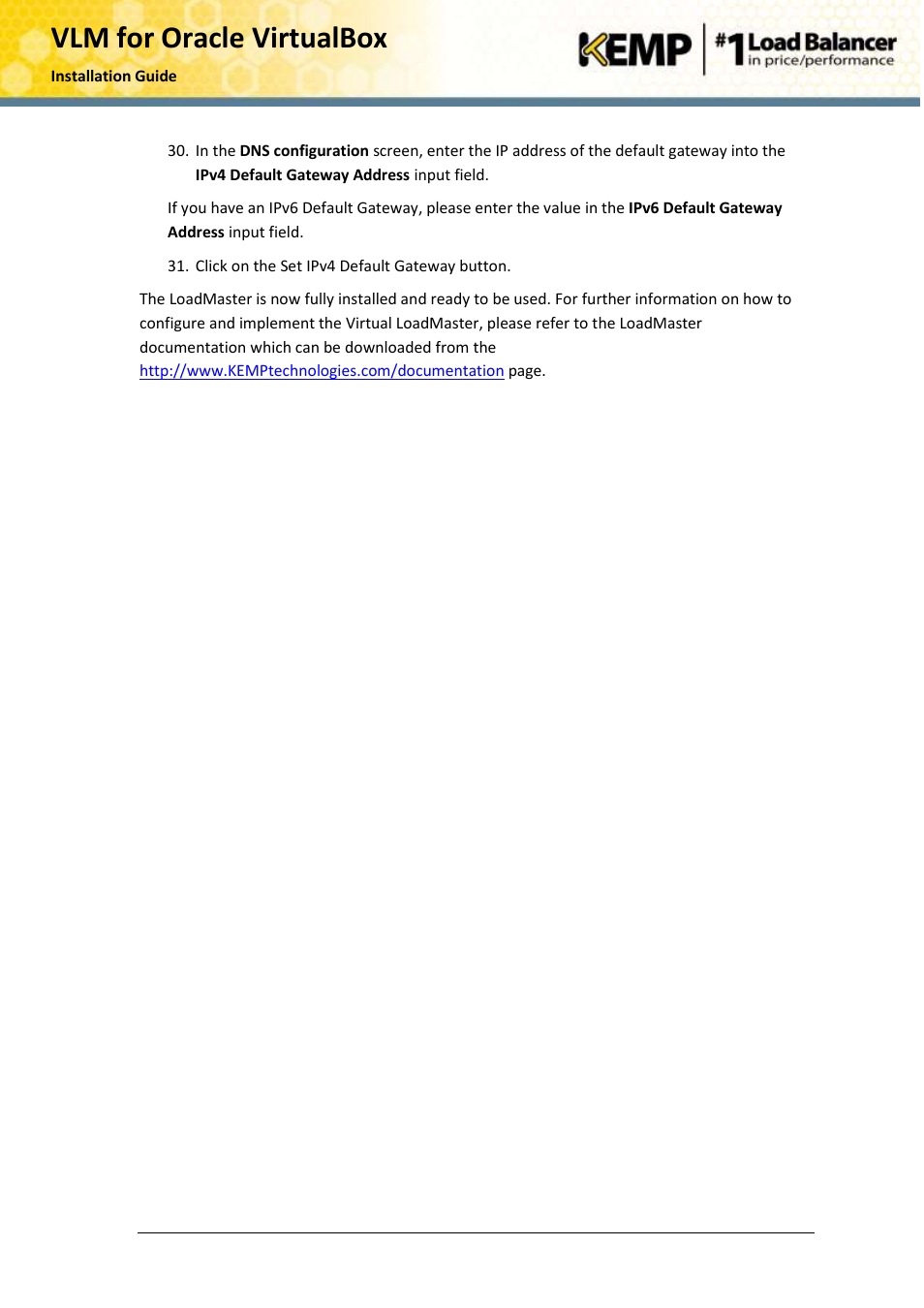 Vlm for oracle virtualbox | KEMP Oracle VirtualBox User Manual | Page 13 / 17