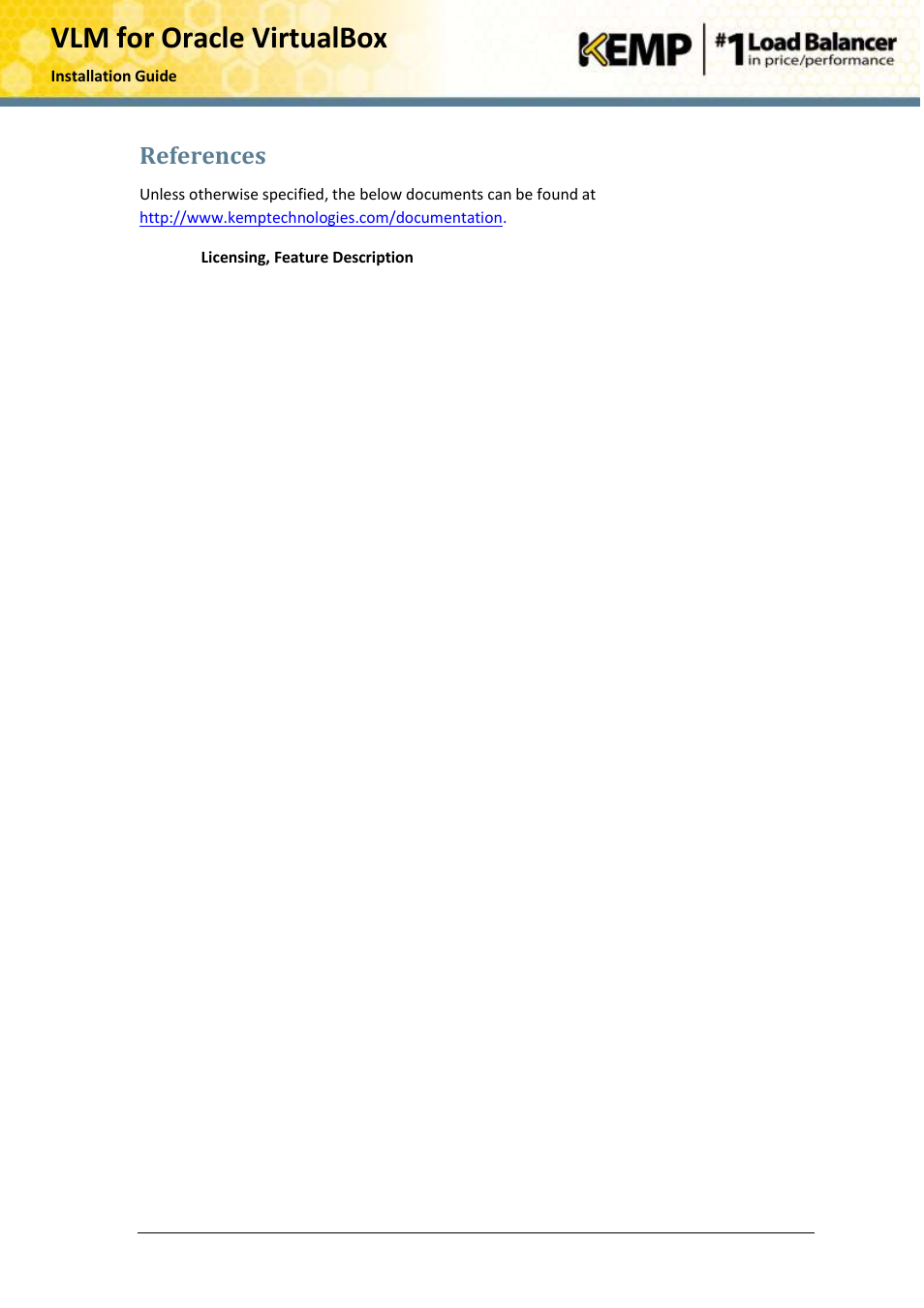 References, Vlm for oracle virtualbox | KEMP Oracle VirtualBox User Manual | Page 16 / 17