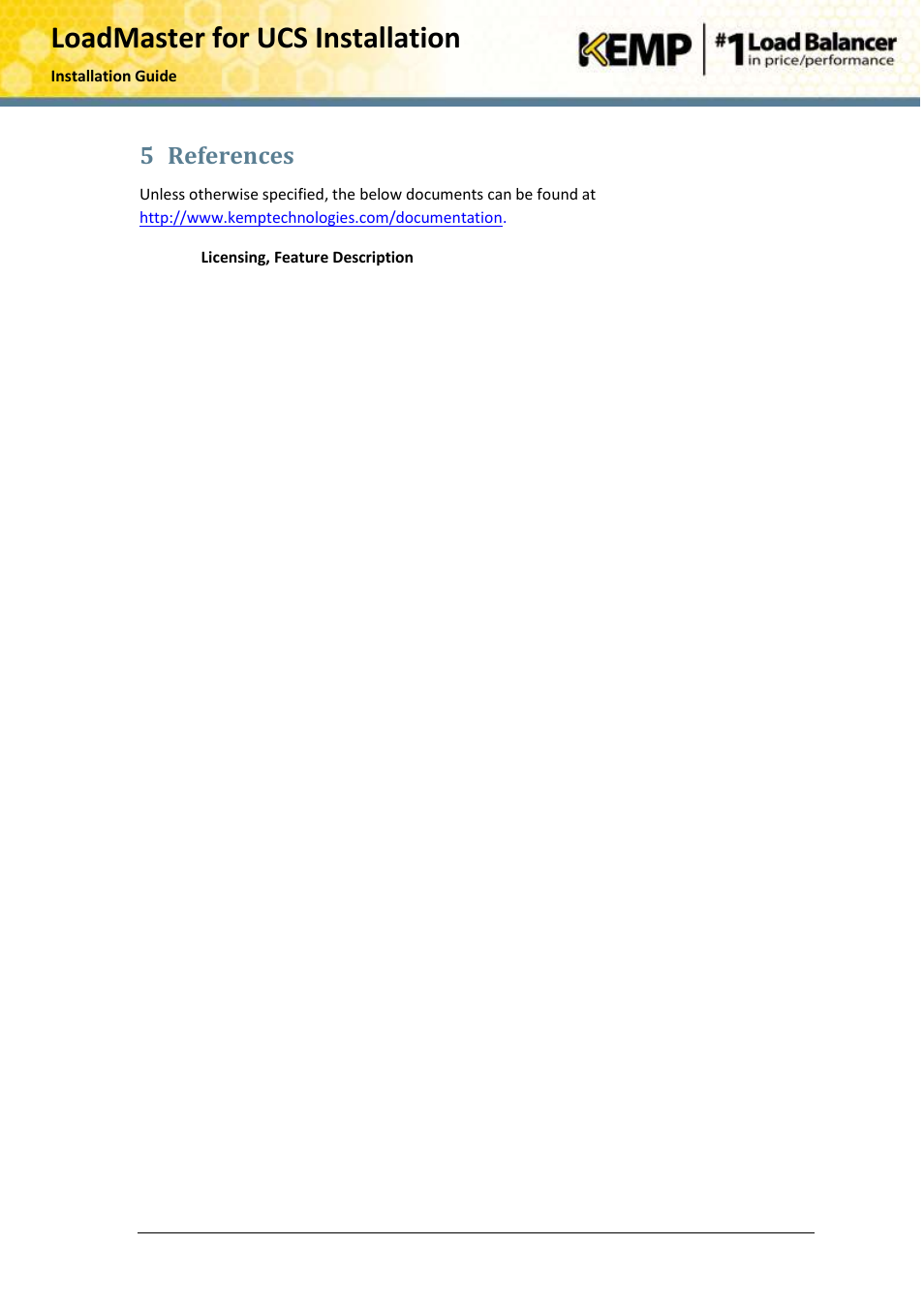 References, 5 references | KEMP Cisco B-Series User Manual | Page 26 / 27