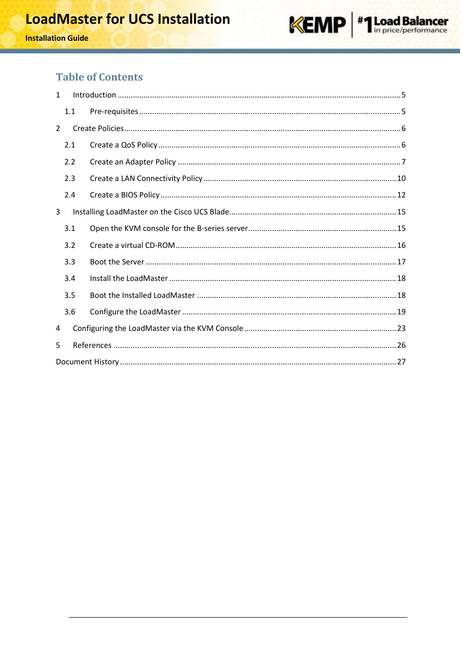 KEMP Cisco B-Series User Manual | Page 4 / 27
