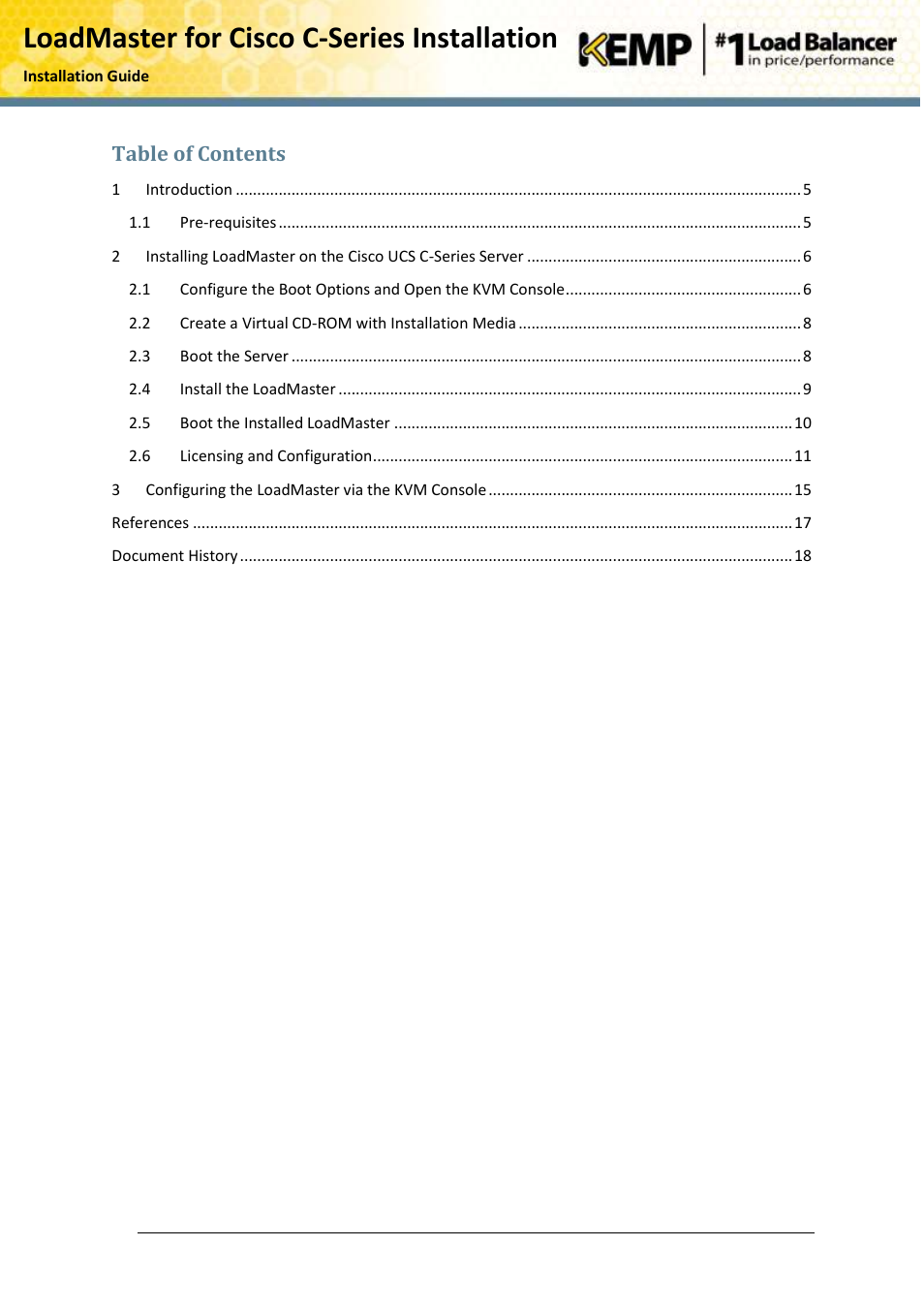 KEMP Cisco C-Series User Manual | Page 4 / 18