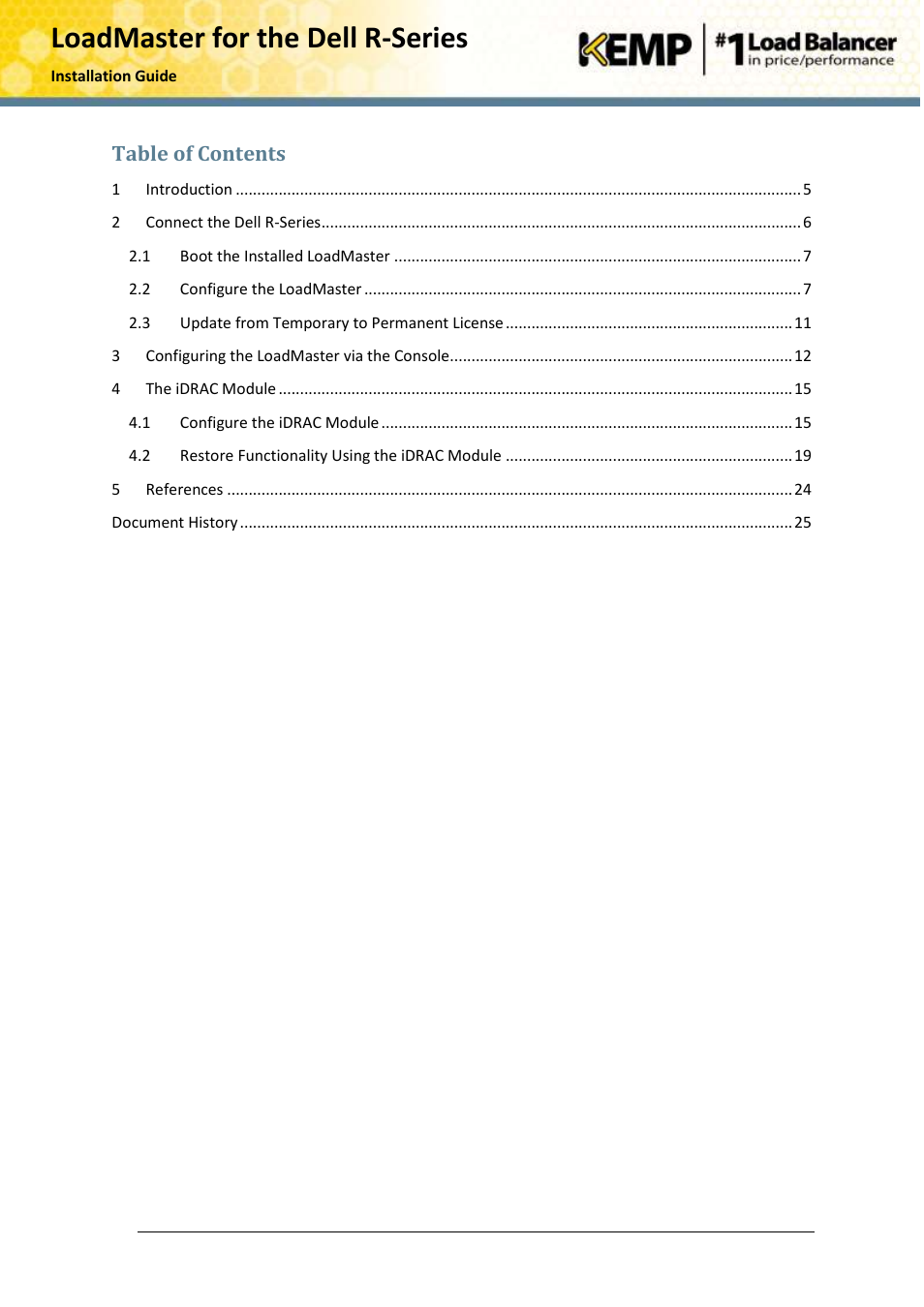 KEMP R Series User Manual | Page 4 / 25