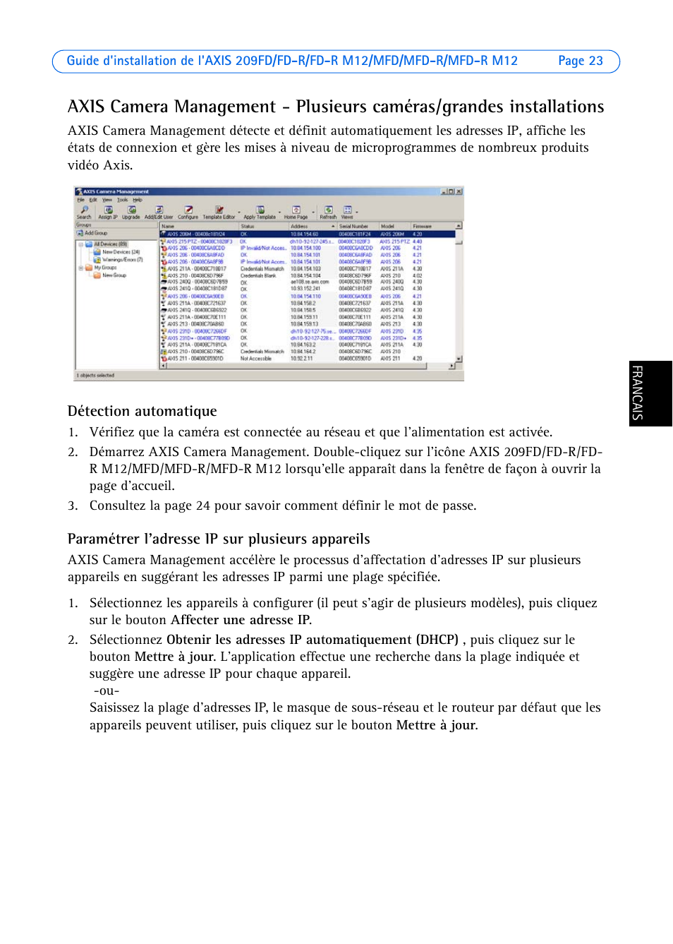 Axis Communications 209 MFD-R User Manual | Page 23 / 73
