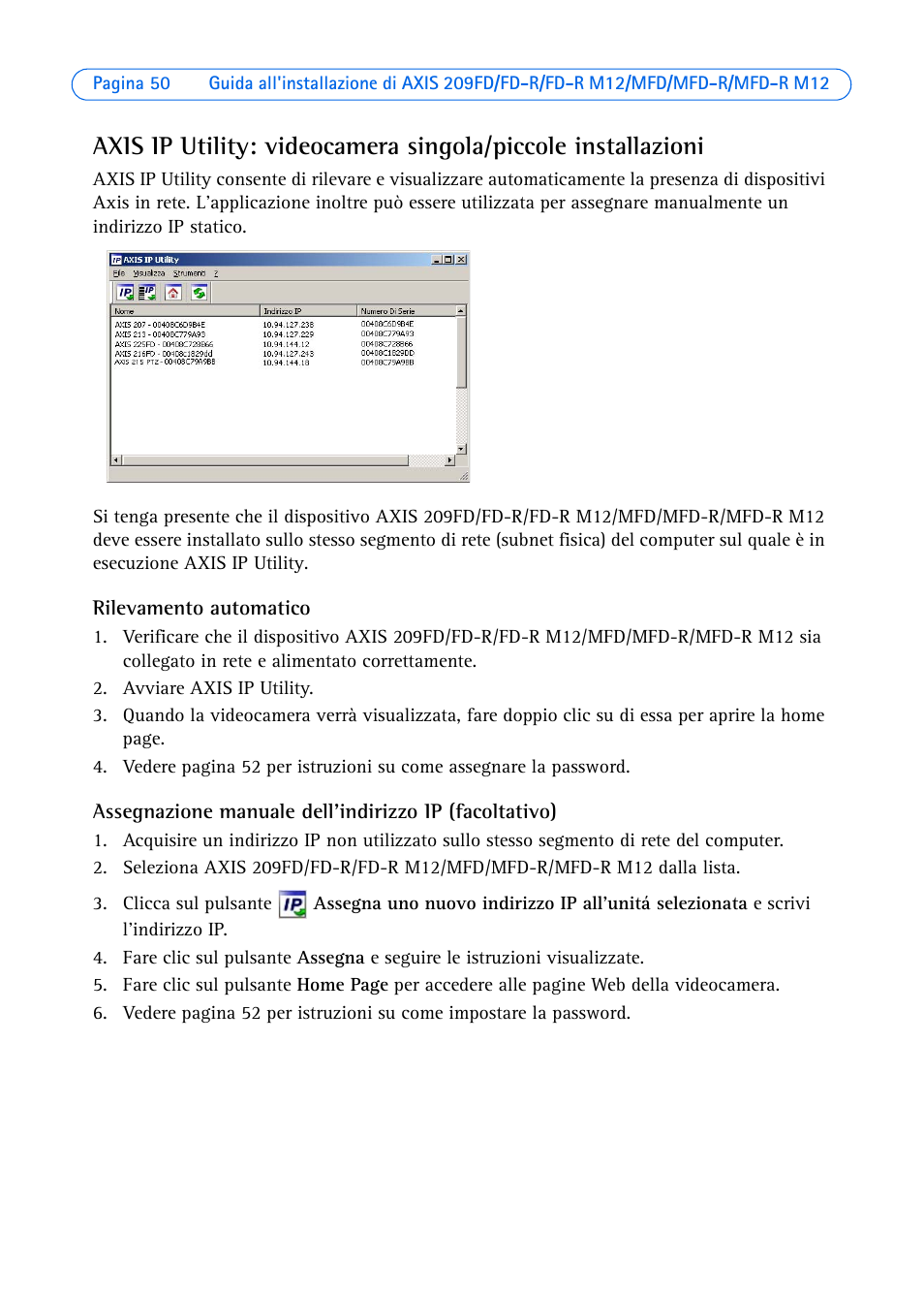 Axis Communications 209 MFD-R User Manual | Page 50 / 73