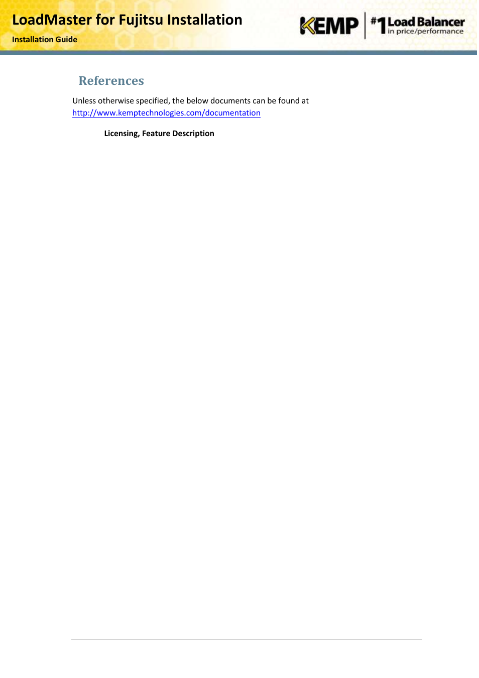 References, Loadmaster for fujitsu installation | KEMP PRIMERGY RX User Manual | Page 14 / 15