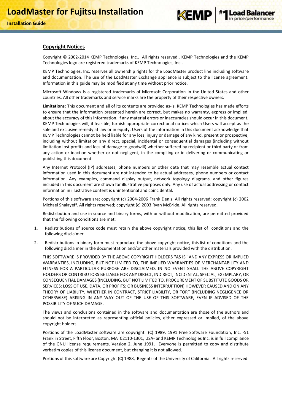 Loadmaster for fujitsu installation | KEMP PRIMERGY RX User Manual | Page 2 / 15