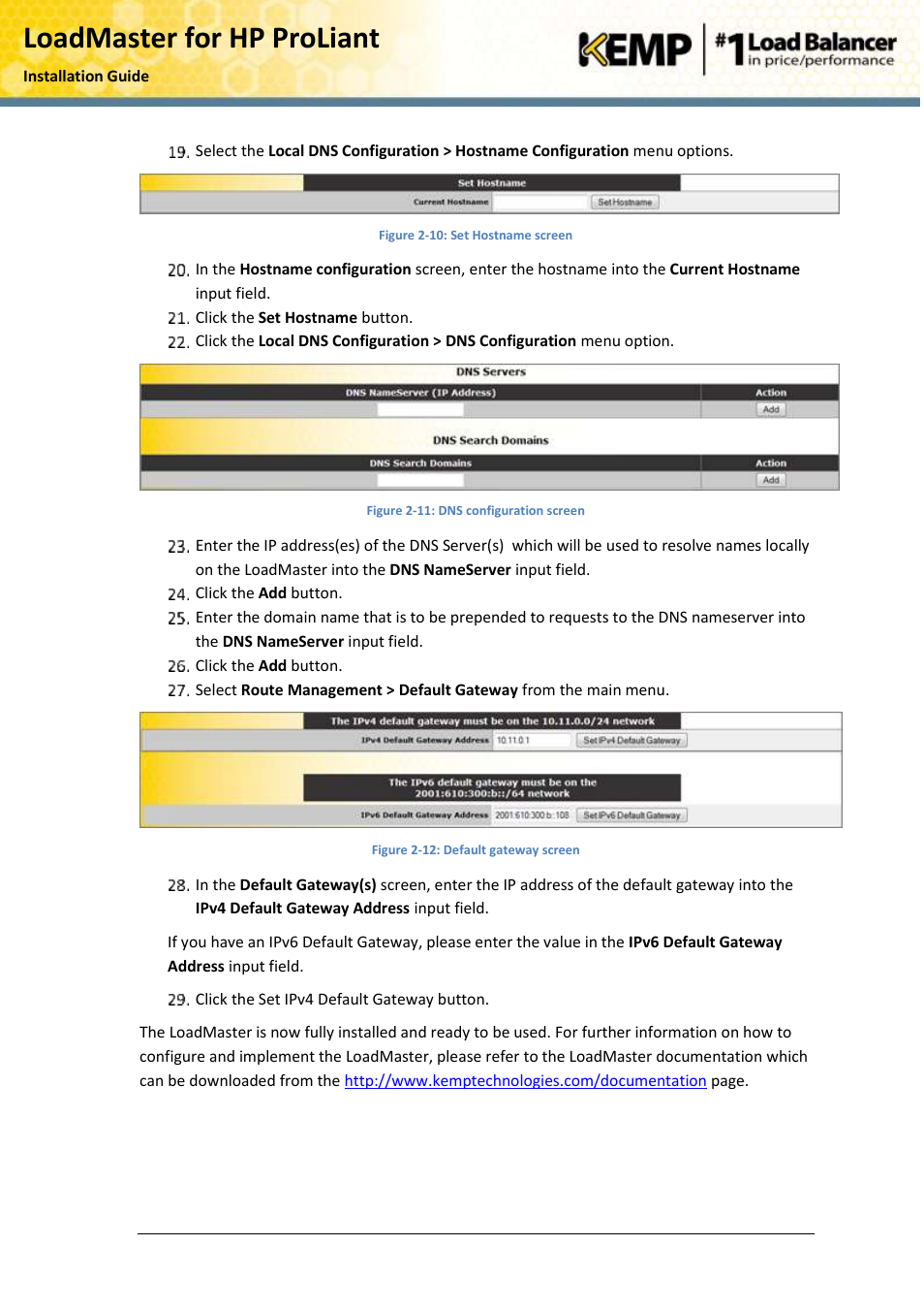 Loadmaster for hp proliant | KEMP ProLiant DL User Manual | Page 12 / 16